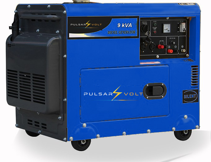 Groupe électrogène compact 9 kVA, capot insonorisé